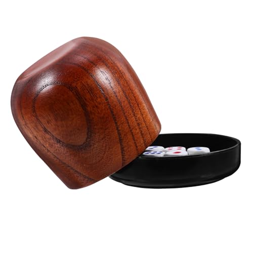 Kisangel Holz Würfelbecher Set mit Abgerundeten Ecken Würfeln Robustes Würfelbecher Zubehör für Brettspiele Geeignet für Familienfeiern Barunterhaltung Indoor und Outdoor Spiele Kisangel Holz Würfelbecher Set mit Abgerundeten Ecken Würfeln Robustes Würfelbecher Zubehör für Brettspiele Geeignet für Familienfeiern Barunterhaltung Indoor und Outdoor Spiele von Kisangel