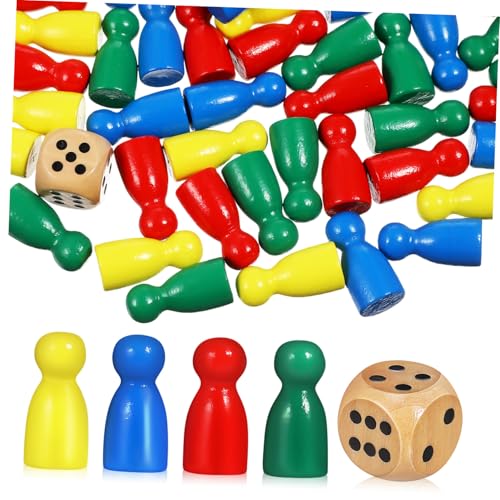 Kisangel Holz mit Würfel Kleine Kindgerechte Brettspiel Figuren Stabile Glatte Holzmarkierungen für Familien Partyspiele Vielseitig für Diverse Spielbretter Geeignet Kisangel Holz mit Würfel Kleine Kindgerechte Brettspiel Figuren Stabile Glatte Holzmarkierungen für Familien Partyspiele Vielseitig für Diverse Spielbretter Geeignet von Kisangel