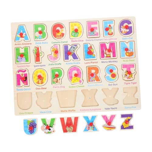 Kisangel Holzpuzzle für Kleinkinder Montessori Lernspielzeug Spanisches Alphabet Steckspiel aus Holz Fördert Logisches und Feinmotorik für Ab Jahr Kisangel Holzpuzzle für Kleinkinder Montessori Lernspielzeug Spanisches Alphabet Steckspiel aus Holz Fördert Logisches und Feinmotorik für Ab Jahr von Kisangel