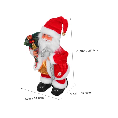 Kisangel Kleine Elektrische Weihnachtsmann-Puppe mit Musik und Beweglichen Festliche Party-Santa Weihnachtsdekoration und Fröhliche Stimmung Kisangel Kleine Elektrische Weihnachtsmann-Puppe mit Musik und Beweglichen Festliche Party-Santa Weihnachtsdekoration und Fröhliche Stimmung von Kisangel