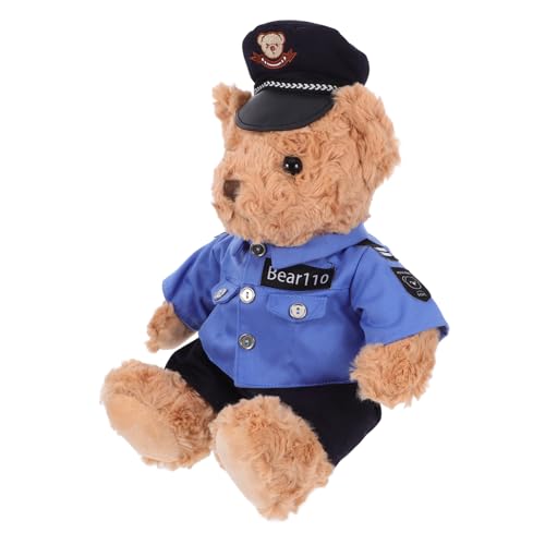 Kisangel Kuscheliges Plüschpolizeibär mit Uniform und Mütze Weiches Kleines Polizeibär Kuscheltier für Kinderzimmerdekoration und Spielspaß Sitzhöhe Kisangel Kuscheliges Plüschpolizeibär mit Uniform und Mütze Weiches Kleines Polizeibär Kuscheltier für Kinderzimmerdekoration und Spielspaß Sitzhöhe von Kisangel