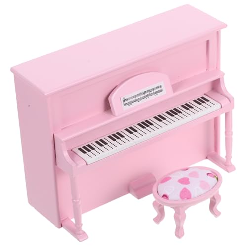 Kisangel Maßstab Elegantes Mini Klavier mit Hocker Realistisches Upright Piano Modell Kompaktes Musikinstrument Zubehör für Wohnzimmer und Kinderzimmer Kisangel Maßstab Elegantes Mini Klavier mit Hocker Realistisches Upright Piano Modell Kompaktes Musikinstrument Zubehör für Wohnzimmer und Kinderzimmer von Kisangel