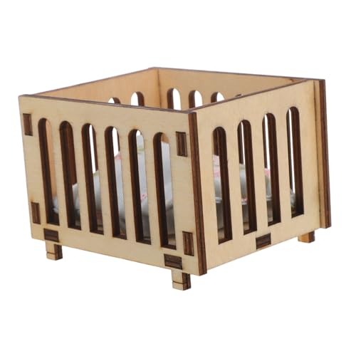 Kisangel Maßstab Holz Babybett mit Stoffbettwäsche Feine Handarbeit Langlebiges Puppenhaus Möbel Zubehör für Mini DIY Schlafzimmer Dekoration Kisangel Maßstab Holz Babybett mit Stoffbettwäsche Feine Handarbeit Langlebiges Puppenhaus Möbel Zubehör für Mini DIY Schlafzimmer Dekoration von Kisangel