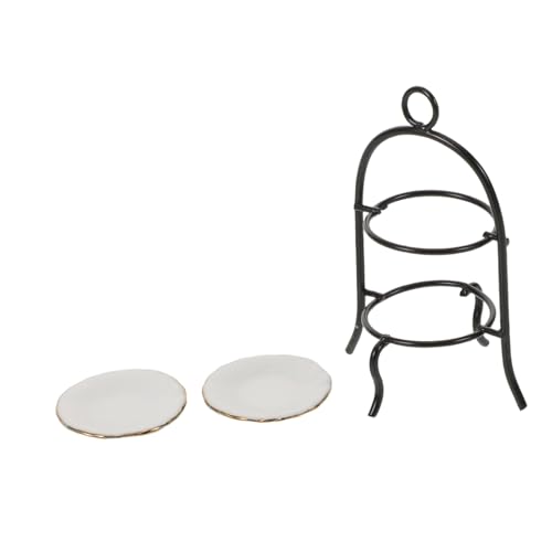 Kisangel Maßstab Puppenhaus Küchenzubehör Metall Schwarz Dekorativer Miniatur Kuchenhalter für Puppenhaus Desserts und Kleine Speisen Kisangel Maßstab Puppenhaus Küchenzubehör Metall Schwarz Dekorativer Miniatur Kuchenhalter für Puppenhaus Desserts und Kleine Speisen von Kisangel