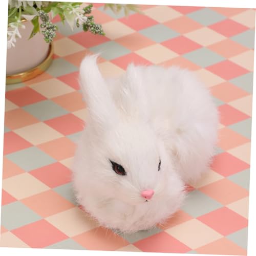 Kisangel Mini Plüsch Kaninchen Realistisch Kleines Kuscheltier Simulation Tiermodell Deko für Zuhause und Party Weiß Kisangel Mini Plüsch Kaninchen Realistisch Kleines Kuscheltier Simulation Tiermodell Deko für Zuhause und Party Weiß von Kisangel