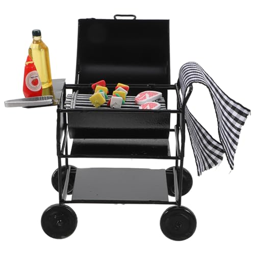 Kisangel Miniatur Grill Modell Puppenhaus Zubehör Schwarzer Mini BBQ Grill aus Realistische Deko für Puppenhaus Küche und Garten Leicht Kompakt für DIY Basteln und Miniatur Szenerien Kisangel Miniatur Grill Modell Puppenhaus Zubehör Schwarzer Mini BBQ Grill aus Realistische Deko für Puppenhaus Küche und Garten Leicht Kompakt für DIY Basteln und Miniatur Szenerien von Kisangel