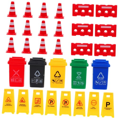 Kisangel Miniatur Verkehrszeichen Spielset für Realistischen Straßensperren Mülltonnen und Roten Warnkegeln Pädagogisches Verkehrslerntool zur Simulation von Verkehrssituationen Kisangel Miniatur Verkehrszeichen Spielset für Realistischen Straßensperren Mülltonnen und Roten Warnkegeln Pädagogisches Verkehrslerntool zur Simulation von Verkehrssituationen von Kisangel
