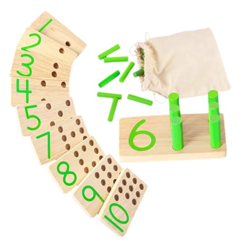 Kisangel Montessori Holzspielzeug Mathematik Lernspielzeug Zahlen Zählstäbe Farbige Kognitive Bausteine für Vorschule Kindergarten Kisangel Montessori Holzspielzeug Mathematik Lernspielzeug Zahlen Zählstäbe Farbige Kognitive Bausteine für Vorschule Kindergarten von Kisangel