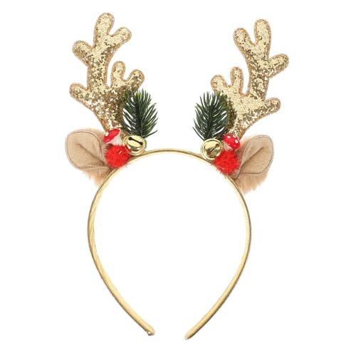 Kisangel Rentier Geweih Haarreif mit Glocken Verstellbarer Weihnachts Haarreif für Erwachsene und Weihnachtlicher Haarschmuck für Xmas Party Festliche Dekoration und Kostümaccessoire Kisangel Rentier Geweih Haarreif mit Glocken Verstellbarer Weihnachts Haarreif für Erwachsene und Weihnachtlicher Haarschmuck für Xmas Party Festliche Dekoration und Kostümaccessoire von Kisangel