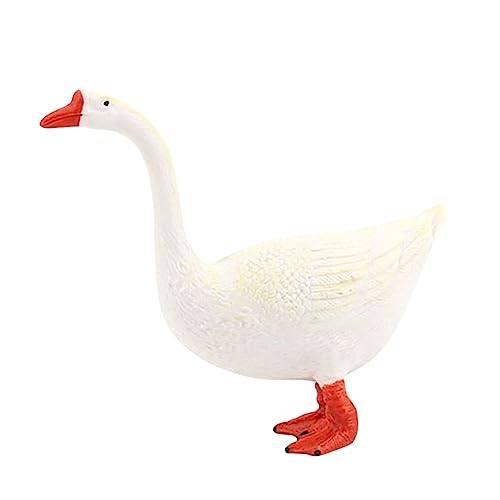 Kisangel Schwan-Ornamente Accessoires für die Hausdekoration Gans Ornament albern Hase für kinderspielzeug spielzeuge Gans Schmuck Indoor-Kunststoff-Handwerk Plastik Weiß von Kisangel