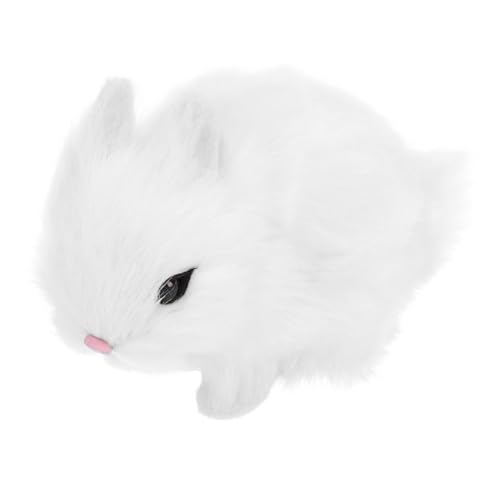 Kisangel Simulation Hase Dekoration Realistisches Kaninchen Desktop Ornament aus Kunststoff und Plüsch Niedliches Kaninchen Design Figur für Kinderzimmer und Osterdeko Sichere Kisangel Simulation Hase Dekoration Realistisches Kaninchen Desktop Ornament aus Kunststoff und Plüsch Niedliches Kaninchen Design Figur für Kinderzimmer und Osterdeko Sichere von Kisangel