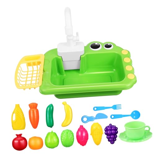 Kisangel Spielküche Spüle mit Fließendem Wasser Realistischer Drehbarer Wasserhahn Große Kapazität Kompakt und Langlebig Spülbecken für Jungen und Mädchen Kisangel Spielküche Spüle mit Fließendem Wasser Realistischer Drehbarer Wasserhahn Große Kapazität Kompakt und Langlebig Spülbecken für Jungen und Mädchen von Kisangel