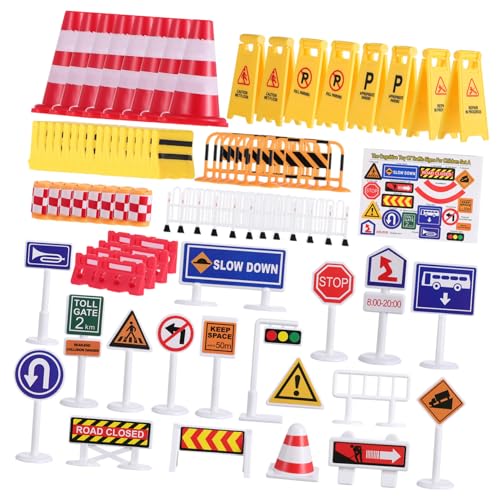 Kisangel Verkehrszeichen Spielset aus Kunststoff Teilig Straßenverkehrsschilder für Lernspielzeug mit Realistischen Straßensignalen zur Verkehrssicherheit und Kreativförderung Kisangel Verkehrszeichen Spielset aus Kunststoff Teilig Straßenverkehrsschilder für Lernspielzeug mit Realistischen Straßensignalen zur Verkehrssicherheit und Kreativförderung von Kisangel