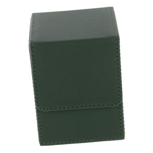 Kisangel für Karten Visitenkartenhalter Kartenschutz Hüllen für Kartendecks Karten aufbewahrung Karten etui Spielkarten-Organizer Decks Kartenzubehör Kompressions-PU Green von Kisangel