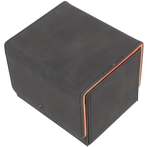 Kisangel kartenschachtel Card Box Kartenorganizer für Tischspiele Karten Box Karten etuis Streichhölzer Kartenspiele Fall Kartenspeicher Aufbewahrungsbehälter Hochwertiges PU-Leder Black von Kisangel