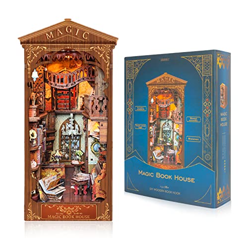 Book Nook, LED Puppenhaus Miniatur Kit, DIY 3D Puzzle Booknook Bücherregal Einsatz, Buchstützen Dekoration, Geburtstags & Festivalgeschenk für Erwachsene Kinder Book Nook, LED Puppenhaus Miniatur Kit, DIY 3D Puzzle Booknook Bücherregal Einsatz, Buchstützen Dekoration, Geburtstags & Festivalgeschenk für Erwachsene Kinder von Kiseely