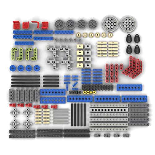 Kisss Ersatzteile Set, 182Pcs Kleine Partikel Bausteine Teile Set Zahnräder, Lochbalken Lochsteine und reuz Achse Stange usw - Zufällige Farbe von Kisss