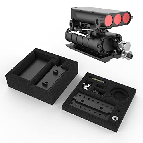 Kisss Mechanischer Turbolader für FS-V800 Motormodell, Metall Engine Lernspielzeug Geburtstagsgeschenk für Erwachsene von Kisss