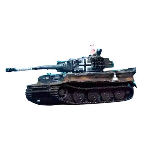 Kisss Plastic Battle Tank Models, 1:350 Mini Tank Tiger Thumb Tank Model with Display Stand and Packaging Box Christmas for Adults and Military Fans Weathered Style von Kisss