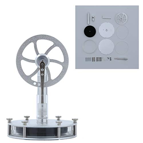 Kisss Stirlingmotor Bausatz, DIY LTSterling Motor Single Link Structure Low Temperature Stirlingmotor Modell, Magnetic STEM Educational Stirling Engine Stromgenerator Dampfmaschine Modell-KIT von Kisss