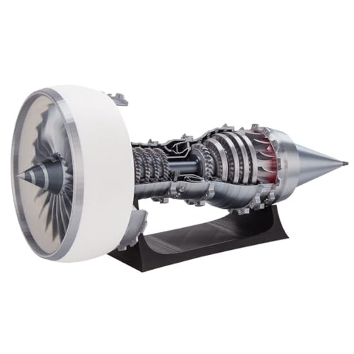 Kisss Turbofan Triebwerksmodell, TRENT900 Maßstab 1:15 3D-gedrucktes funktionales Turbofan-Flugzeugtriebwerksmodell, Triebwerksmodellbausatz für Technikbegeisterte DIY Experiment von Kisss