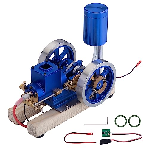 Kisss Verbrennungsmotor Bausatz, Hit and Miss Mini Bausatz, Wassergekühlter Benzin Verbrennungsmotor Modellbau, Metall Motor Motor Bausatz für Technikbegeisterte DIY Experiment Lernspielzeug von Kisss