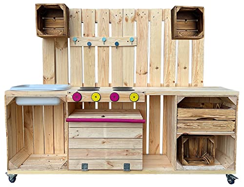 Matschküche für Kinder zum Selber Bauen DIY Matsch Küche Outdoor Gartenküche Spielküche draußen Schlammküche von Kistenkolli Altes Land