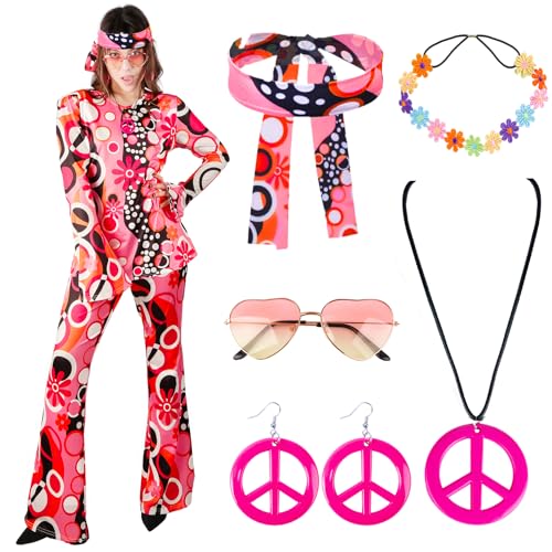 Hippie b2 6PCS Hippie Kostüm Damen von Kitimi