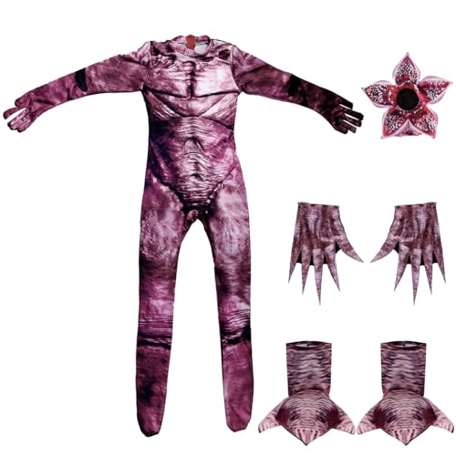 Kitimi Kostüm für Jungen, gruseliger Blumenmonster-Overall mit Handschuhen und Fußabdeckungen, Schwammstoff, Cosplay, Karneval, Halloween, Cosplay, für Jungen von 5–12 Jahren von Kitimi