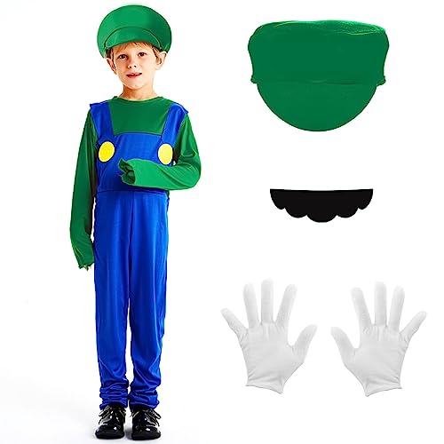 Kostüm Kinder, Kostüm mit Bodysuit, Cap, Hose und Handschuhen, Karneval Halloween Cosplay Kostüm Dekoration für Junge Mädchen Kinder Erwachsene(Grün,L) von Kitimi