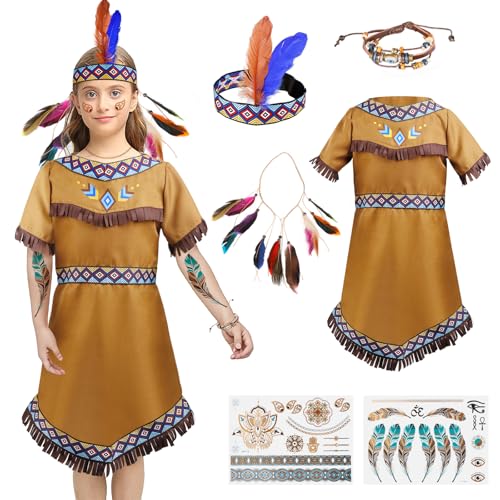 Kitimi dress Indianer Kostüm Kinder Mädchen, Indianer Kostüm Kinder von Kitimi