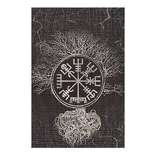 KittyliNO5 Wikinger Yggdrasil Kompass Baum des Lebens Puzzles 500 Und 1000 Teile Papier Puzzle Modische Puzzle Spiel Artwork für Erwachsene Kinder White 1000pieces von KittyliNO5