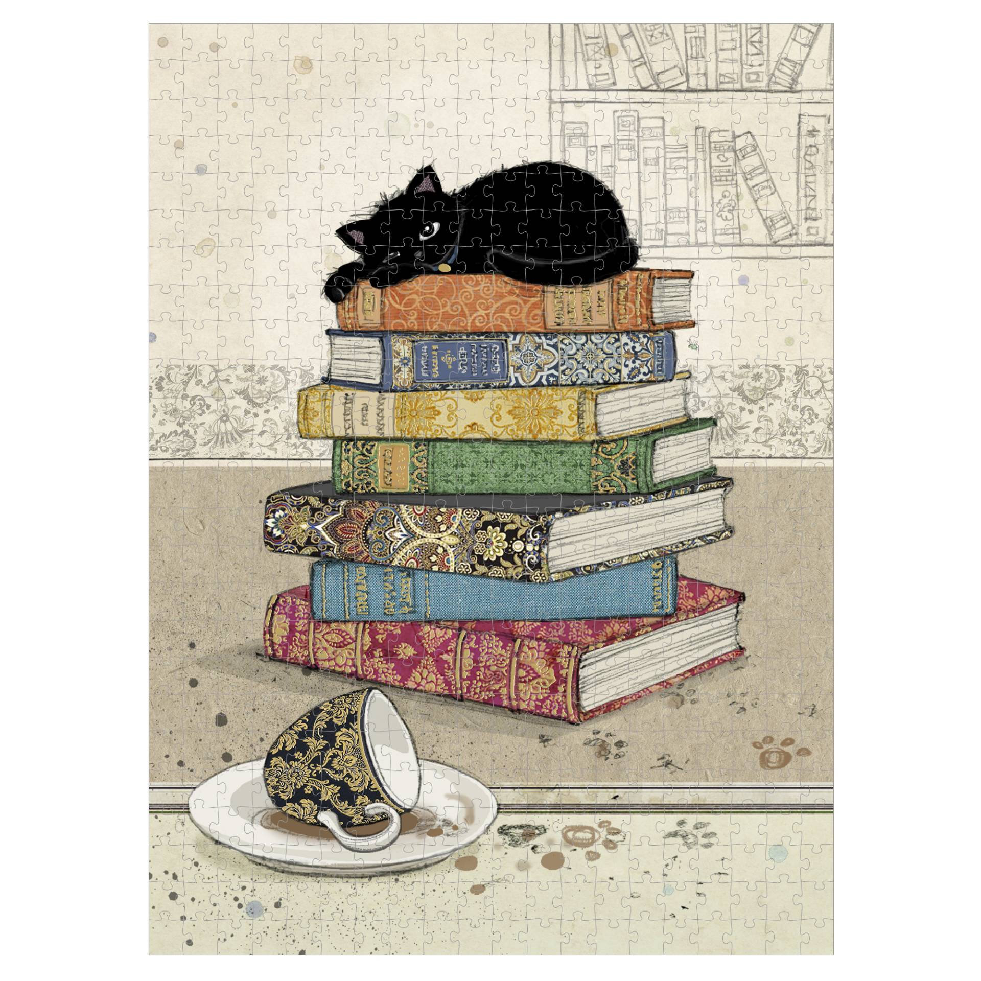 Kiub Bug Art Kitten Bücher 500 Teile Puzzle Kiub-80089 von Kiub