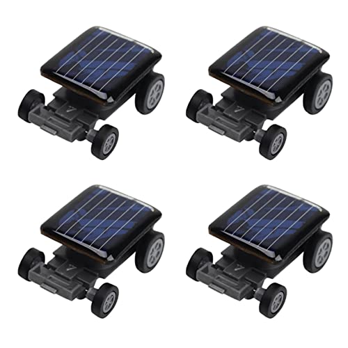 Kiudduy 4X Hohe Qualitaet Kleinste Mini Auto Solar Power Spielzeug Auto Racer Educational Gadget Kinder Kinderspielzeug Heisser Solar Power Toy Schwarz von Kiudduy