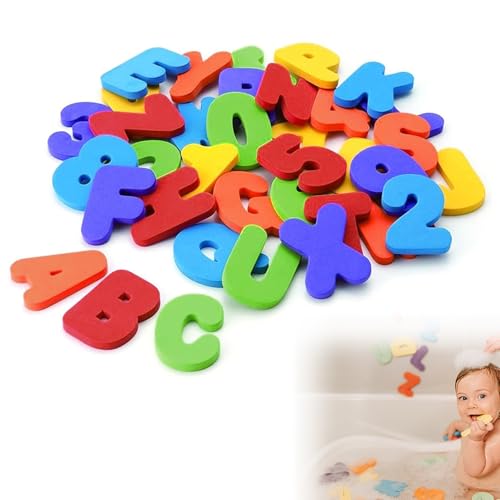 Kinder Zahlen Badespielzeug,Bade Buchstaben Zahlen,Bade Wannenspielzeug Schaumstoff,Schaum Schwimm Spielzeug,Badezimmer Alphabet Spielzeug,Für Kinder Babys Early Learning Pädagogisches,36 Stück,Kiuiom von Kiuiom