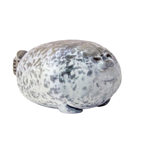 Kiuiom Kuscheltie Plüschtier Robbe,Chubby Blob Seal Pillow,Robbe Kuscheltier Fett,Meerestier Kissen Gefülltes Plüschkissen,Baumwolle Seal Plüsch Spielzug,Siegel Umarmungskissen Stofftier,20CM von Kiuiom