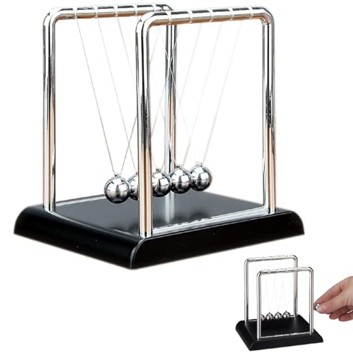 Newtons Wiege Balance Ball,Kugeln Pendel,Newton Pendel,Physik Wissenschaft Pendel,Ornamente Spielzeug Schreibtisch für Büro Physik Lehrer Dekorationen Mini von Kiuiom