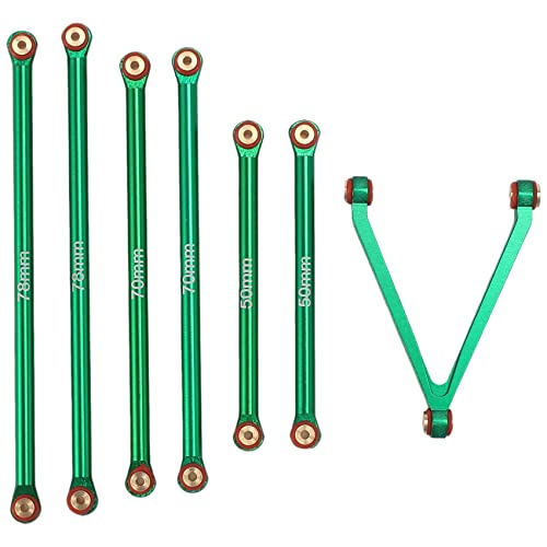 Kivvlbzeq CNC Chassis Link Rod Linkage Set für Axial SCX24 AXI00005 1/24 RC Crawler Car Upgrade Parts,GrüN von Kivvlbzeq