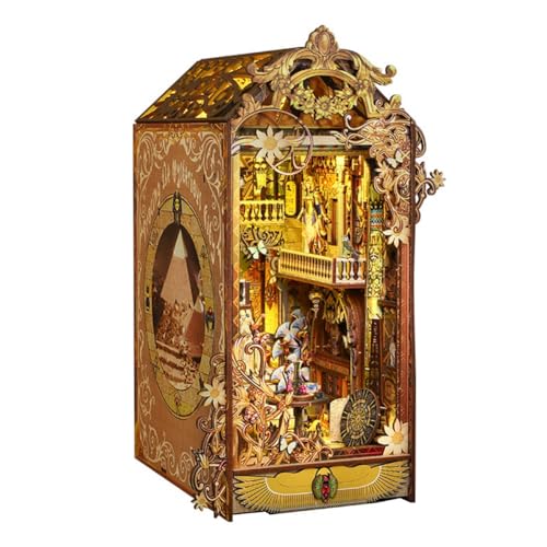 Kivvlbzeq DIY Book Nook Kit, Fantasy-Buchstütze für die Bücherregaldekoration, mit Lichtmodellbausätzen für Erwachsene von Kivvlbzeq