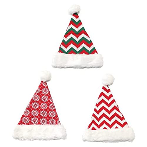 Kivvlbzeq Neue Gestrickte Weihnachts MüTze Weihnachten Verdicken PlüSch Gestreifte MüTze Weihnachtsmann MüTze Neue Erwachsene Weihnachts MüTze Unisex von Kivvlbzeq