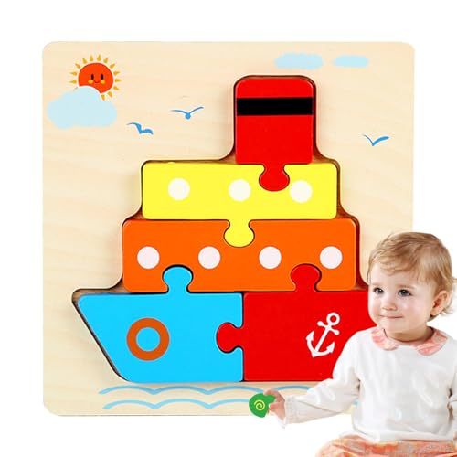 Kixolazr 3D-Tierpuzzle aus Holz, Tierholzpuzzle für Kinder - Lernpuzzle für Kleinkinder - Kinderpädagogisches Holzpuzzlespielzeug, Früherziehungstierspielzeugpuzzle für Kinder von 4 bis 6 Jahren von Kixolazr