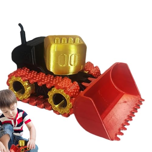 Kixolazr BAU-LKW-Spielzeug, Bulldozer-Spielzeug für Jungen - 3D-gedrucktes Spielzeugornament für Kinder, beweglicher Bulldozer | Sammelfiguren, Ornament für alle Altersgruppen, für Klassenzimmer, von Kixolazr