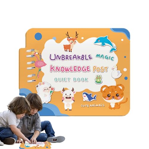 Kixolazr Beschäftigtes Buch für Kinder, Beschäftigtes Buch für Kleinkinder, 4 Hauptthemen Spielzeugbuch, Frühes Lernspielzeug, sicheres Beschäftigungsbuch für Kleinkinder zum Geburtstag von Kixolazr