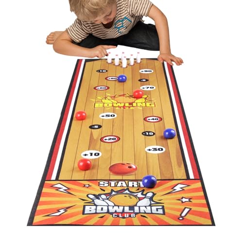 Kixolazr Bowling-Tischspiel,Tisch-Bowling-Set | Familien-Sportspiel-Roll-Up-Design,Bowling-Tisch-Curling-Spiele für den Innenbereich. Tisch-Curling-Spiel. Heftige Schlachten für Indoor-Spaß von Kixolazr