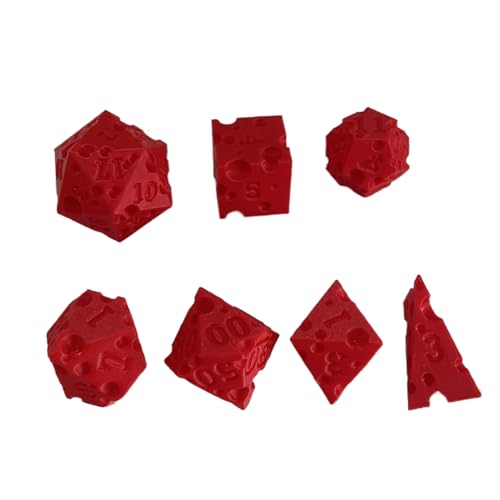 Kixolazr Cool Dice - 7-teilige Käse-Roll-Würfel,3D-gedrucktes interaktives Requisit für Rollenspiel Mathe Lernen Unterricht Entscheidungsfindung Reise Party Klassenraum Familiennacht Kixolazr Cool Dice - 7-teilige Käse-Roll-Würfel,3D-gedrucktes interaktives Requisit für Rollenspiel Mathe Lernen Unterricht Entscheidungsfindung Reise Party Klassenraum Familiennacht von Kixolazr