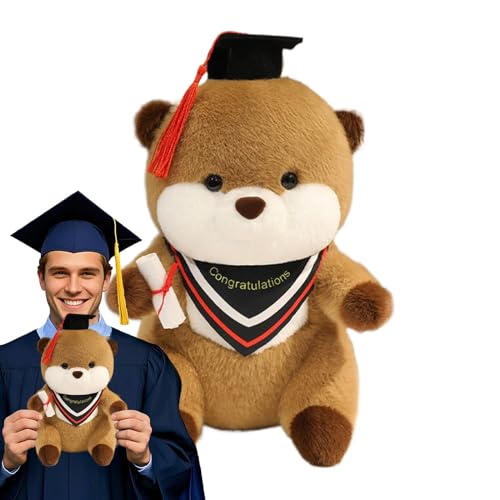 Kixolazr Grad Tier, niedliche , weiche Raumdekoration, realistisches Plüschtier mit Absolventenhut, Diplom für Zimmer, Party, Valentinstag, Weihnachtsdekoration Kixolazr Grad Tier, niedliche , weiche Raumdekoration, realistisches Plüschtier mit Absolventenhut, Diplom für Zimmer, Party, Valentinstag, Weihnachtsdekoration von Kixolazr