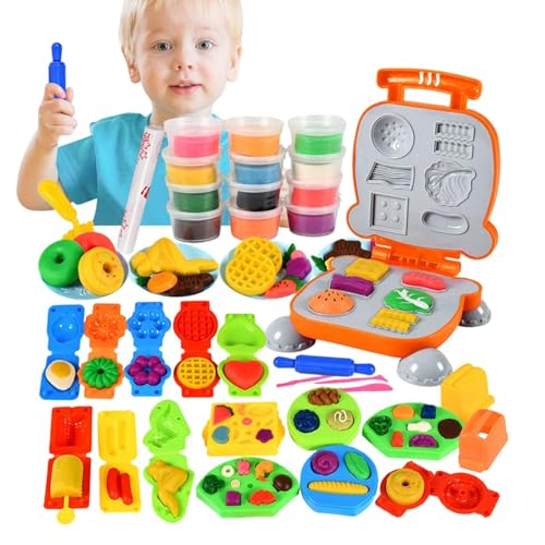 Kixolazr Knetmasse-Set | Spielen Sie Clay & Dough Sets | Nudel-Spielset, Eiscreme-Knete-Set, und Mädchenteig, Geburtstagsgeschenk für Weihnachten, Geburtstag von Kixolazr