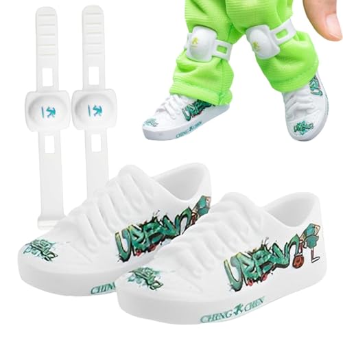 Kixolazr Mini-Fingerschuhe,Mini-Fingerschuhe | Miniaturschuhe Fingerspielzeug,Mini-Sneaker, Schreibtischspielzeug, Puppenschuhe, Finger-Scooter-Schuhe, kleines Spielzeug für Finger-Breakdance, von Kixolazr