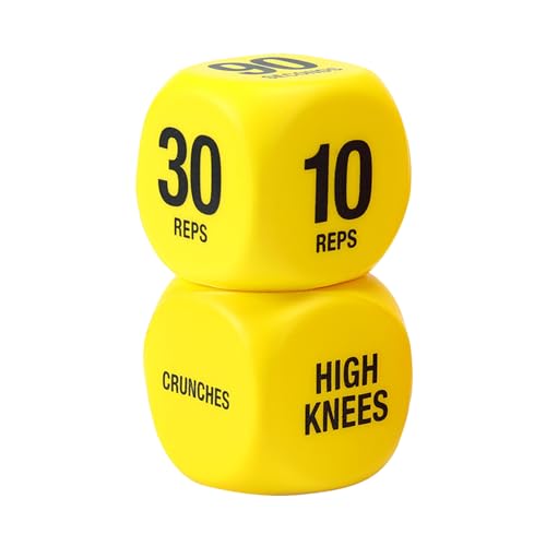 Kixolazr Workout Würfel | 1 Paar Fitness Spielwürfel für Training | Trainingsgeräte Krafttraining Zubehör für Anfänger Reise Büro Haushalt Outdoor Hotel Fitnessraum Kixolazr Workout Würfel | 1 Paar Fitness Spielwürfel für Training | Trainingsgeräte Krafttraining Zubehör für Anfänger Reise Büro Haushalt Outdoor Hotel Fitnessraum von Kixolazr