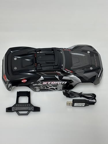 Kizeefun Hochgeschwindigkeitsautoschale und USB-Ladekabel, Frontstoßstange für 1815 High Speed RC Car von Kizeefun